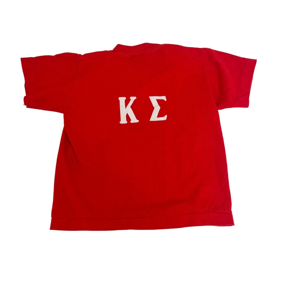 Vintage 70s Sportswear Kids‎ XS Kappa Sigma Red T-Shirt Single Stitch USA Made